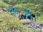 Đào móng làm nhà phát hiện quả bom nặng 350 kg còn nguyên kíp nổ