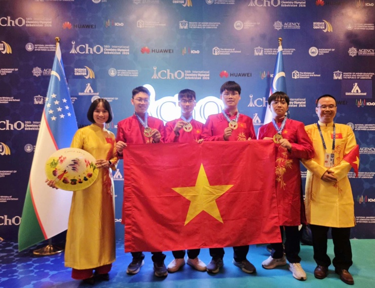 Đội tuyển quốc gia Việt Nam tham dự IChO 2026. Ảnh: Bộ GDĐT