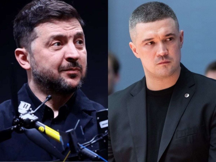 Tổng thống Ukraine Volodymyr Zelensky và cựu Bộ trưởng Quốc phòng Mykhailo Fedorov. Ảnh X