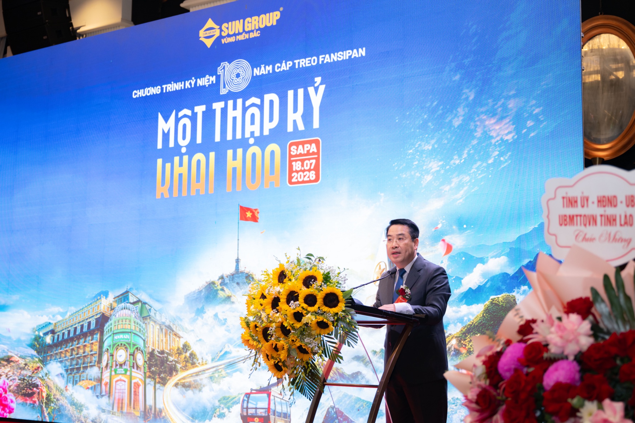 Ông Nguyễn Tuấn Anh – Phó Bí thư Tỉnh ủy, Chủ tịch UBND tỉnh Lào Cai phát biểu tại buổi lễ.