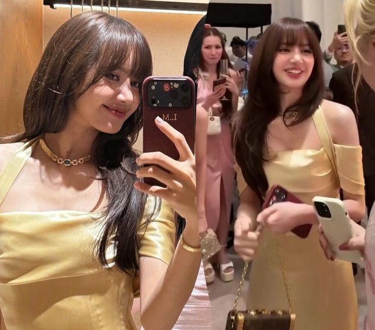 Lisa tại đám cưới đàn anh. Ảnh: Instagram