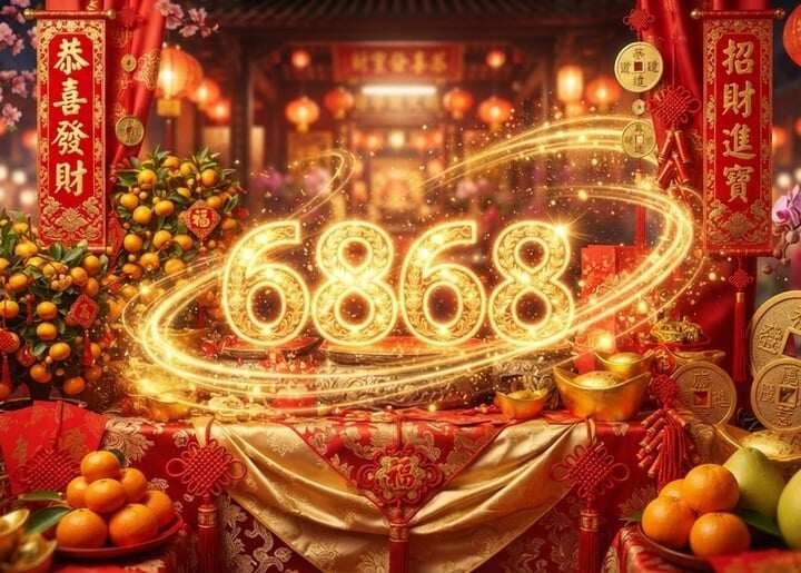 Con số 6868 mang ý nghĩa cầu tài lộc vượng phát. (Ảnh: RN)