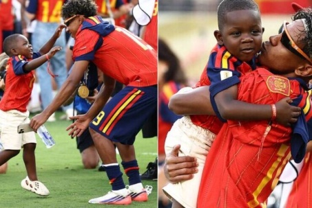 Em trai 3 tuổi của Lamine Yamal 'chiếm sóng' sau chung kết World Cup