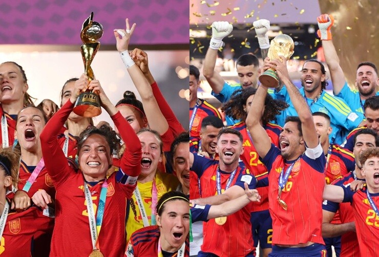 Tây Ban Nha trở thành quốc gia đầu tiên trong lịch sử cùng lúc nắm giữ danh hiệu vô địch World Cup nam và World Cup nữ