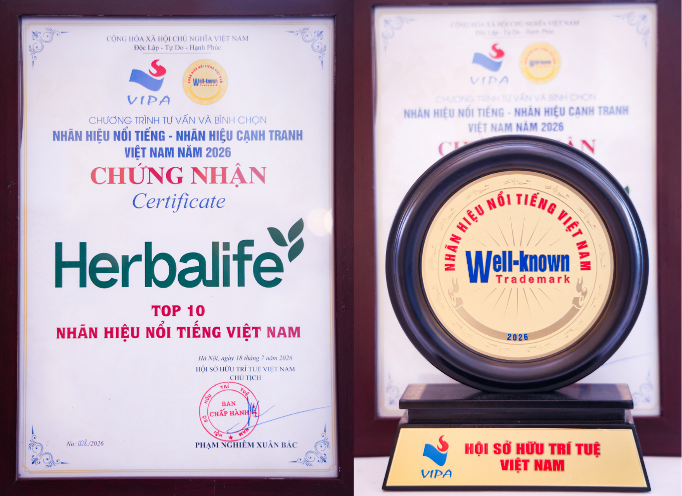 Herbalife Việt Nam được xếp hạng thuộc Top 10 Nhãn Hiệu Nổi Tiếng Việt Nam năm 2026 - 3