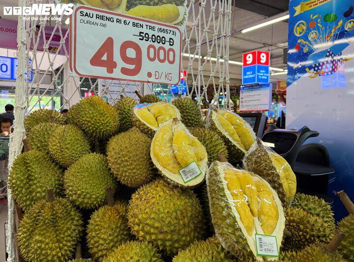 Sầu riêng Ri6 được bán với giá chỉ từ 49.000 đồng/kg thấp hơn đáng kể so với mọi năm.