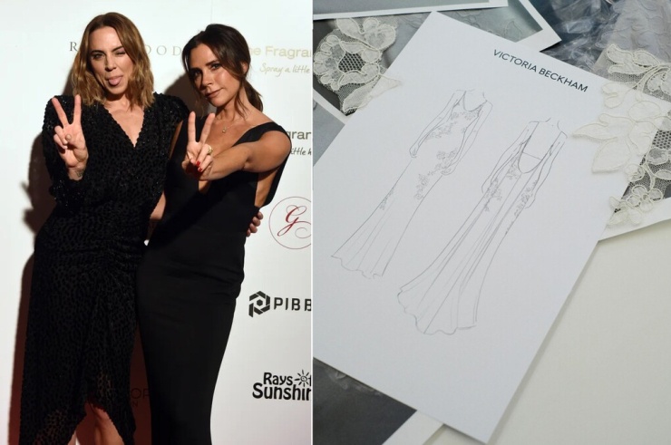 Victoria Beckham thiết kế váy cưới theo phong cách của Mel C. Ảnh: Goff/ Vogue