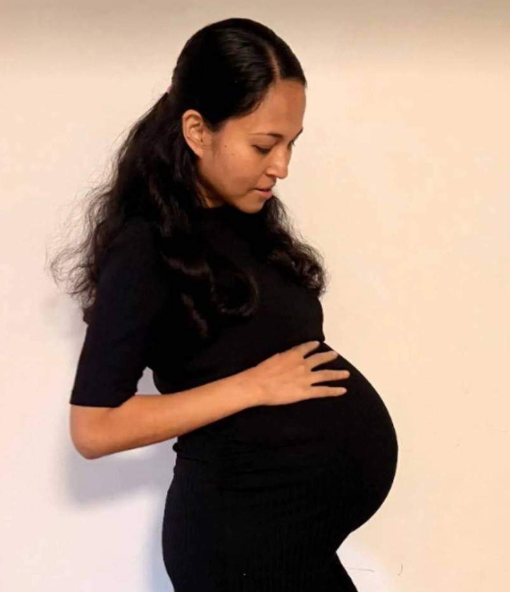 Jenitar Na'amoana trong những tháng đầu mang thai. Ảnh: GoFundMe