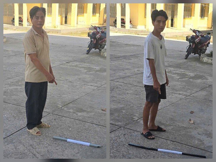 Đối tượng Phạm Văn Út Em (trái) và Phạm Nhựt Hòa. Ảnh: Công an tỉnh An Giang. 