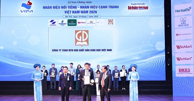 Nhà xuất bản Giáo dục Việt Nam vinh dự đạt chứng nhận "Top 20 Nhãn hiệu nổi tiếng Việt Nam năm 2026"