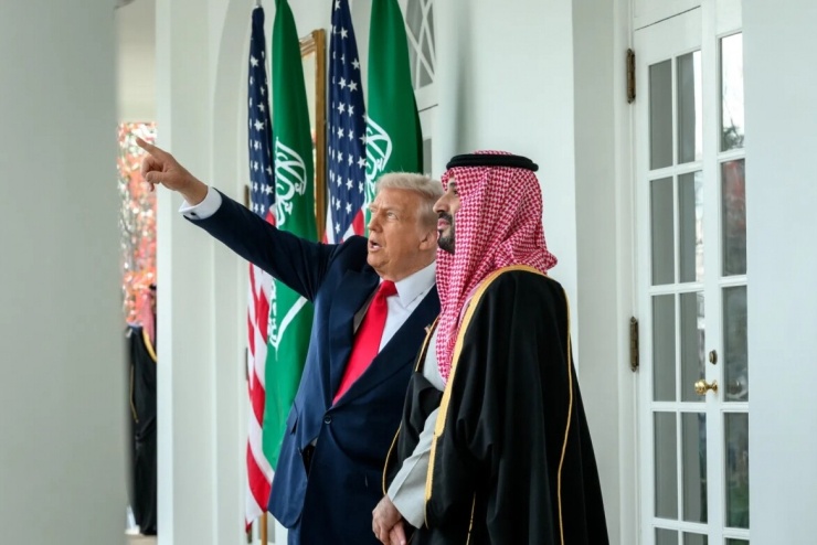 Tổng thống Mỹ Donald Trump đón tiếp Thái tử Saudi Arabia Mohammed Bin Salman tại Nhà Trắng tháng 11/2025 (Ảnh: The White House)