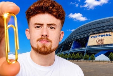 Chuyện lạ World Cup 2026: YouTuber thử thách đổi chiếc kẹp giấy thành vé xem trận chung kết