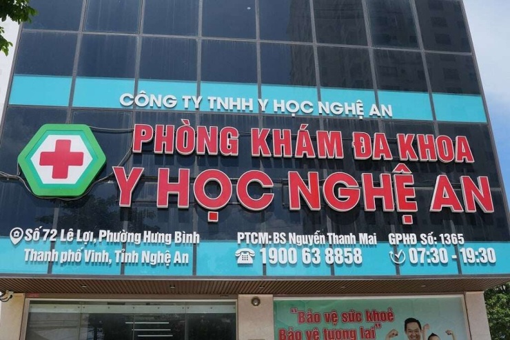 Để thu hút bệnh nhân, phòng khám đa khoa Y học Nghệ An chi tiền tỷ để chạy quảng cáo. Ảnh: CANA