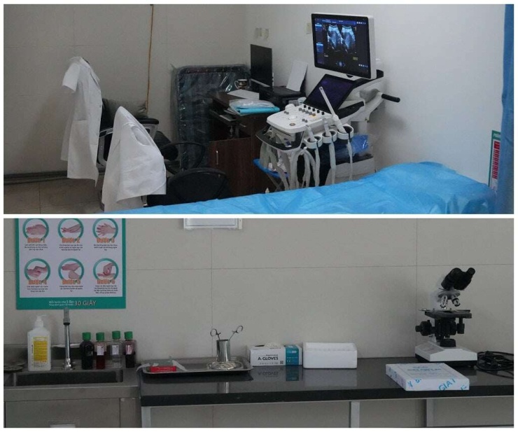 Phía trong Phòng khám đa khoa y học Nghệ An nơi diễn ra những hành vi vi phạm khiến người dân phẫn nộ. Ảnh: CANA