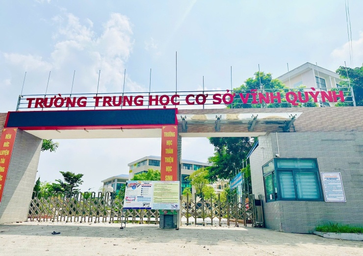 Trường THCS Vĩnh Quỳnh, xã Đại Thanh, Hà Nội. Ảnh: Thúy Nga