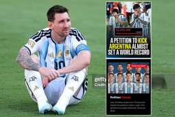 Đơn kiến nghị cấm Argentina khỏi World Cup gây sốc, suýt phá kỷ lục Guinness