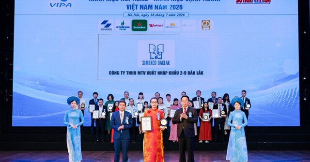 Simexco Daklak được vinh danh Top 10 Nhãn hiệu nổi tiếng Việt Nam