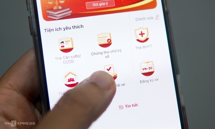 Giao diện VNeID. Ảnh: Lưu Quý