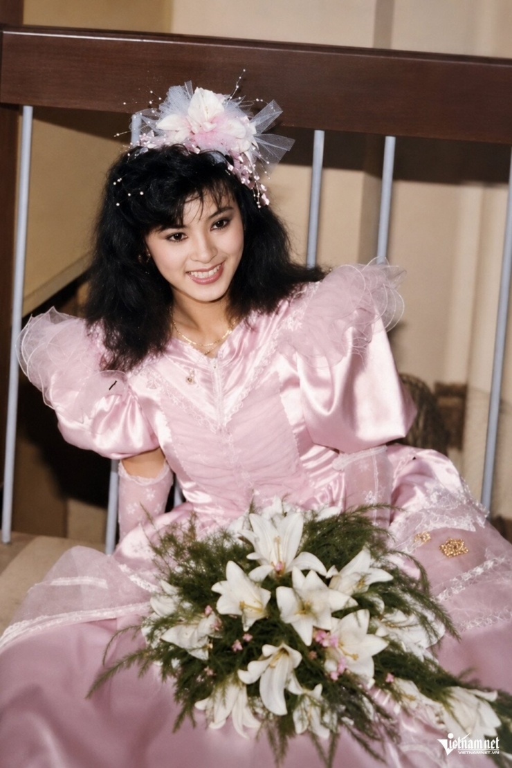 Thái Ngân trong ngày cưới.