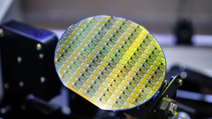 Hình minh họa một chip máy tính.