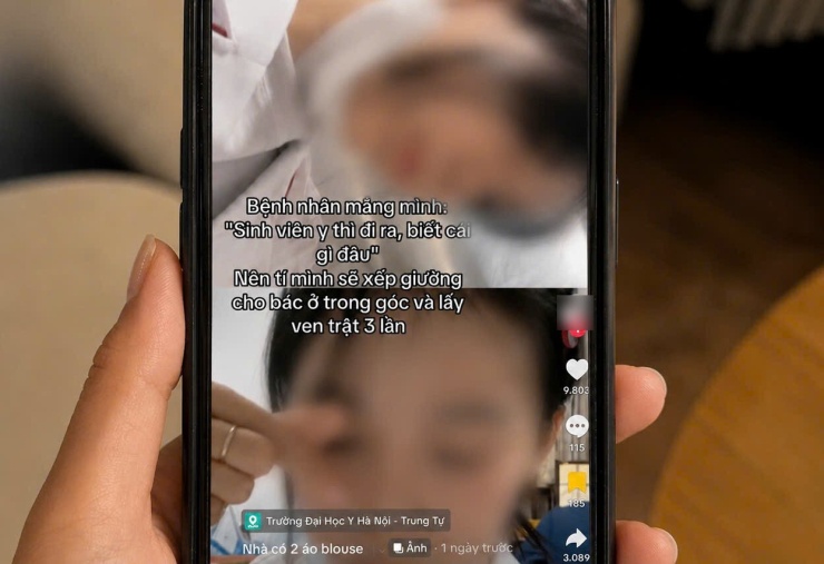 Ảnh chụp màn hình bài đăng của nữ sinh Trường Đại học Y Hà Nội.&nbsp;
