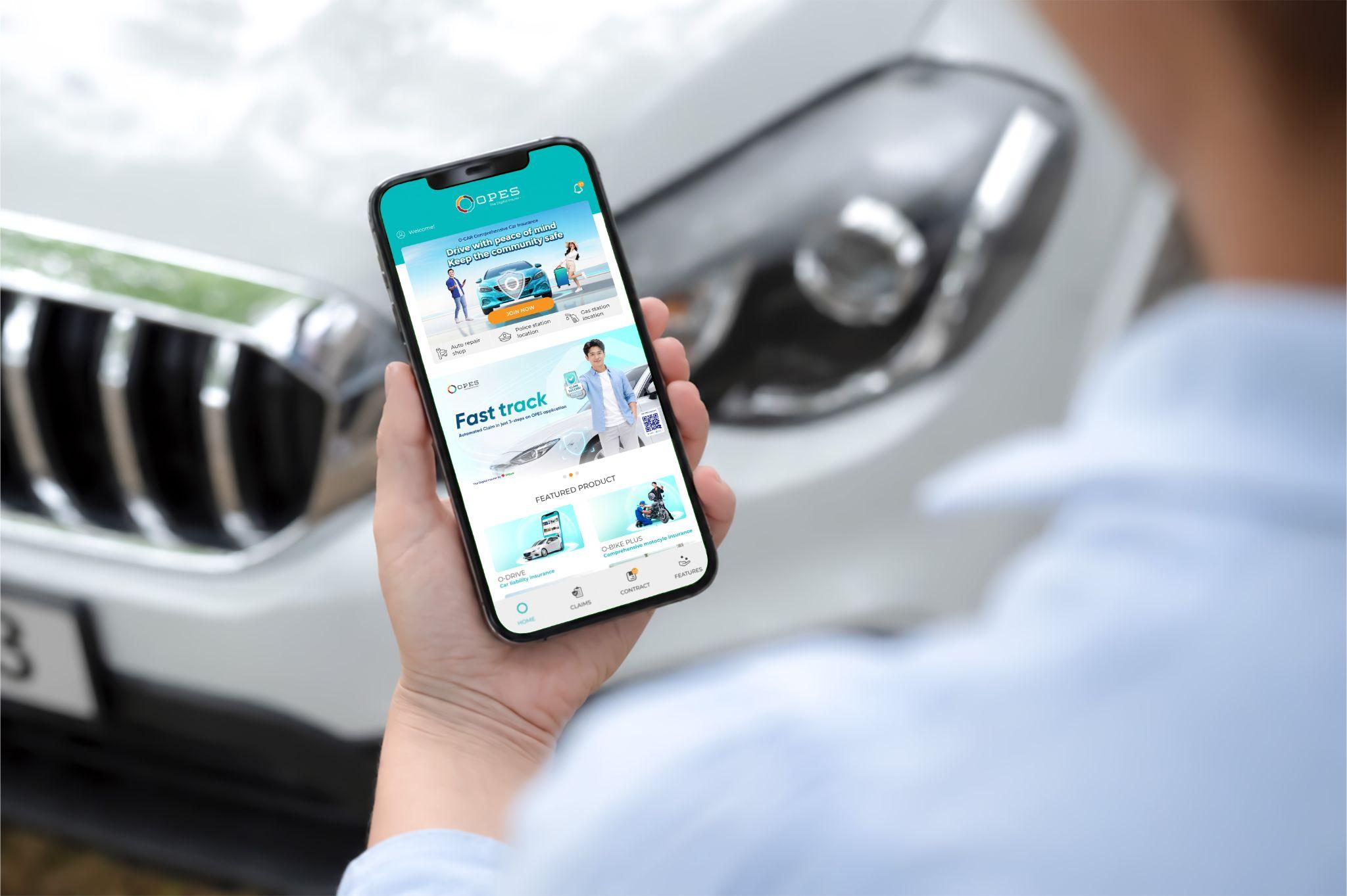 Fast track được tích hợp ngay trên app OPES giúp giải quyết bồi thường nhanh các tổn thất nhỏ đối với ô tô