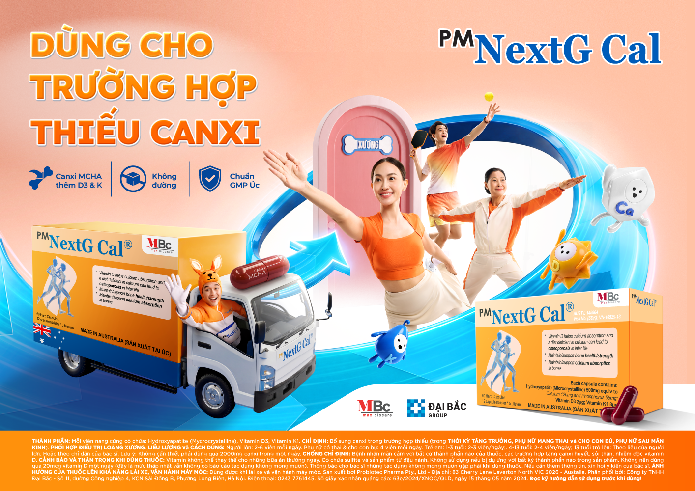 PM NextG Cal - Dùng cho trường hợp thiếu canxi.