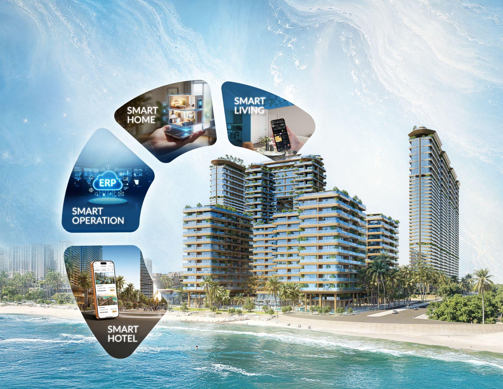 Hệ sinh thái công nghệ vận hành xuyên suốt từ Smart Home, Smart Living đến Smart Hotel và Smart Operation.