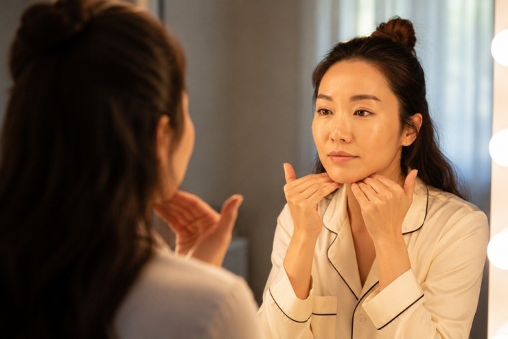 Chăm sóc da đúng cách với kem chống nắng, retinoid và dưỡng ẩm giúp duy trì collagen, tăng độ đàn hồi và giảm nguy cơ da chảy xệ khi giảm cân. Ảnh: Byrdie