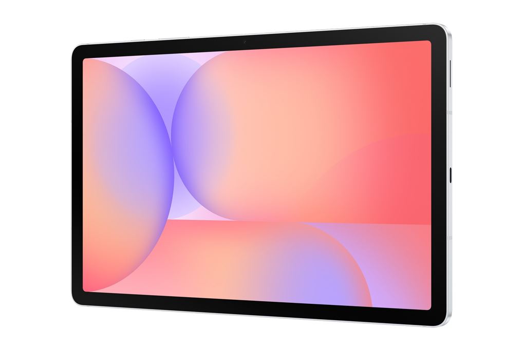 Mặt trước của máy cho thấy Samsung vẫn tập trung vào không gian hiển thị rộng để phục vụ học tập, giải trí và làm việc nhẹ.