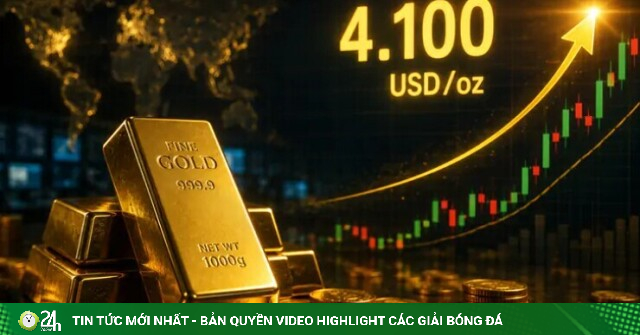 Giá vàng thế giới vượt 4.100 USD sáng 30/7 sau khi Fed giữ nguyên lãi suất