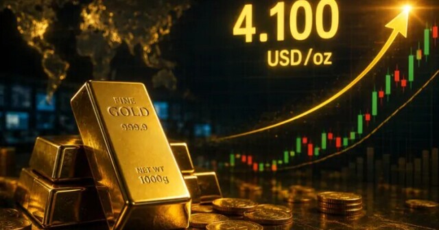 Giá vàng thế giới sáng 30/7 vượt 4.100 USD sau khi Fed giữ nguyên lãi suất