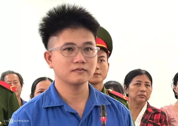 Nguyễn Duy Nhật tại phiên tòa ngày 28/7. Ảnh: Võ Thạnh