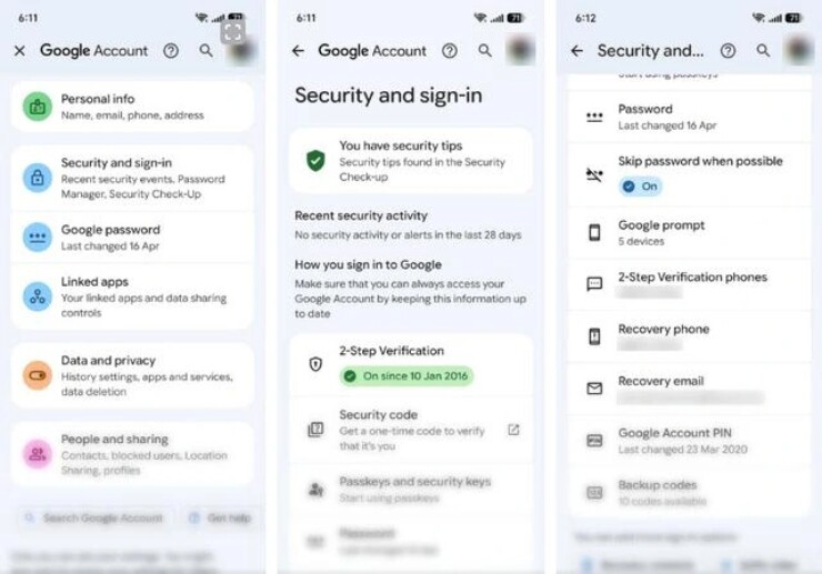Chọn tùy chọn Security and sign-in, cuộn xuống phần "How you sign in to Google" và chọn Selfie video. Nếu không thấy, hãy tìm mục "Selfie video" ngay bên dưới danh sách, trong phần "You can add more sign-in options".
