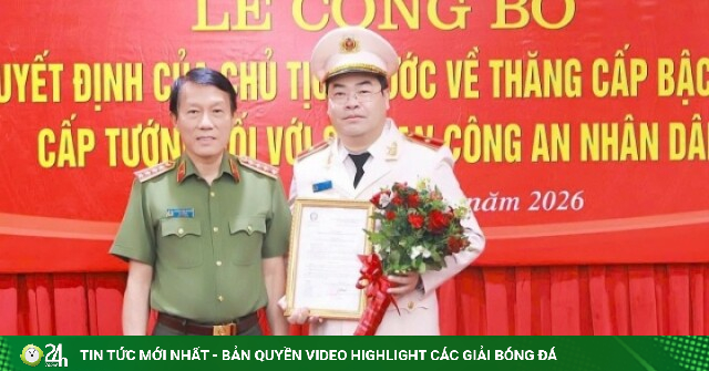 Giám đốc Công an Lai Châu được thăng cấp bậc hàm Thiếu tướng