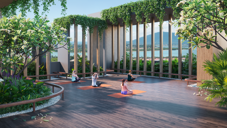 Yoga tại Sky Thera Garden giúp cân bằng cơ thể, tinh thần và năng lượng sống.