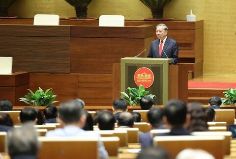Tổng Bí thư Tô Lâm phát biểu chỉ đạo tại Hội nghị toàn quốc quán triệt Nghị quyết số 79 và 80-NQ/TW