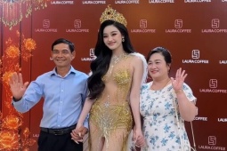 Bố mẹ đẻ Hoa hậu Yến Nhi gây chú ý trên thảm đỏ chung kết Miss Grand Vietnam 2026