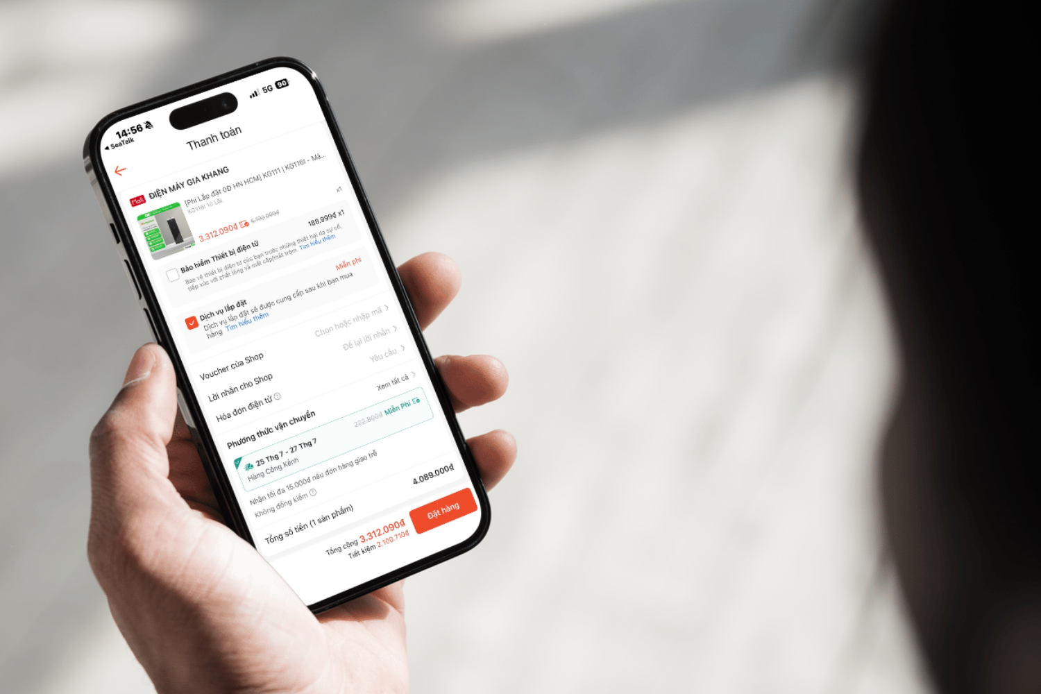Dịch vụ lắp đặt tại nhà đã được Shopee triển khai mở rộng trên nhiều ngành hàng, áp dụng tại các khu vực thỏa điều kiện thuộc Hà Nội và TP.HCM
