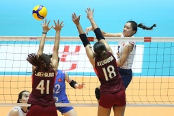 Trực tiếp bóng chuyền ĐT nữ Việt Nam - Thái Lan: Gặp khó set 1 (SEA V.Cup)