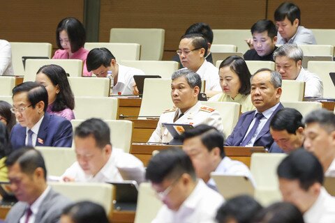 Đoàn Đại biểu Quốc hội TP Hồ Chí Minh tại Hội trường Diên Hồng trong một phiên họp