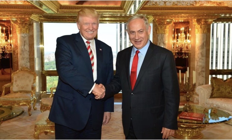 Tổng thống Mỹ Donald Trump và Thủ tướng Israel Benjamin Netanyahu. Ảnh: EPA