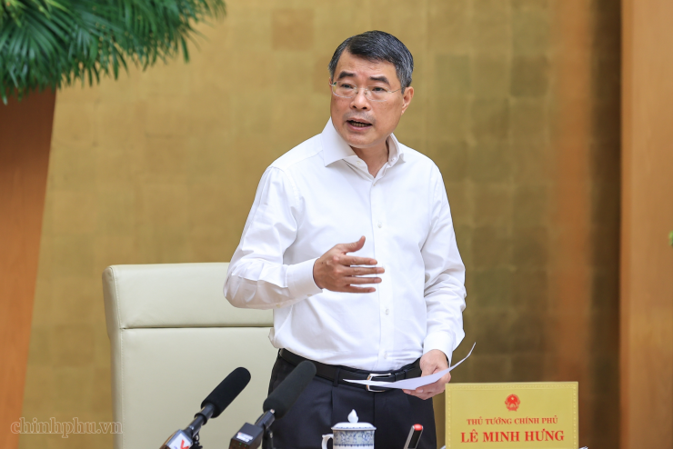 Thủ tướng Lê Minh Hưng phát biểu chỉ đạo tại phiên họp. Ảnh: VGP.