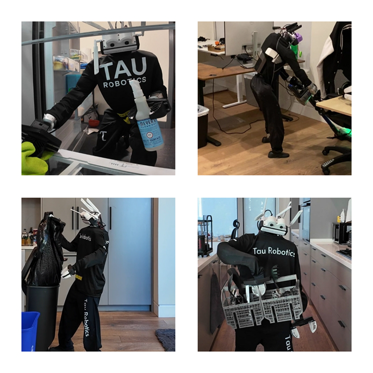 Robot của Tau Robotics đang dọn dẹp nhà cửa.