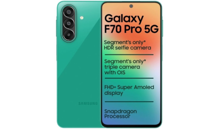 The Samsung Galaxy F70 Pro 5G officially arrives with a versatile triple-camera system.