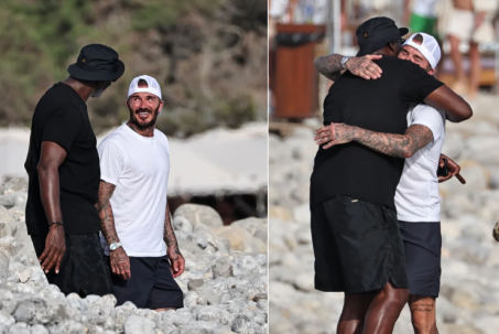 Beckham thành "người tí hon" khi đứng cạnh thần tượng Michael Jordan