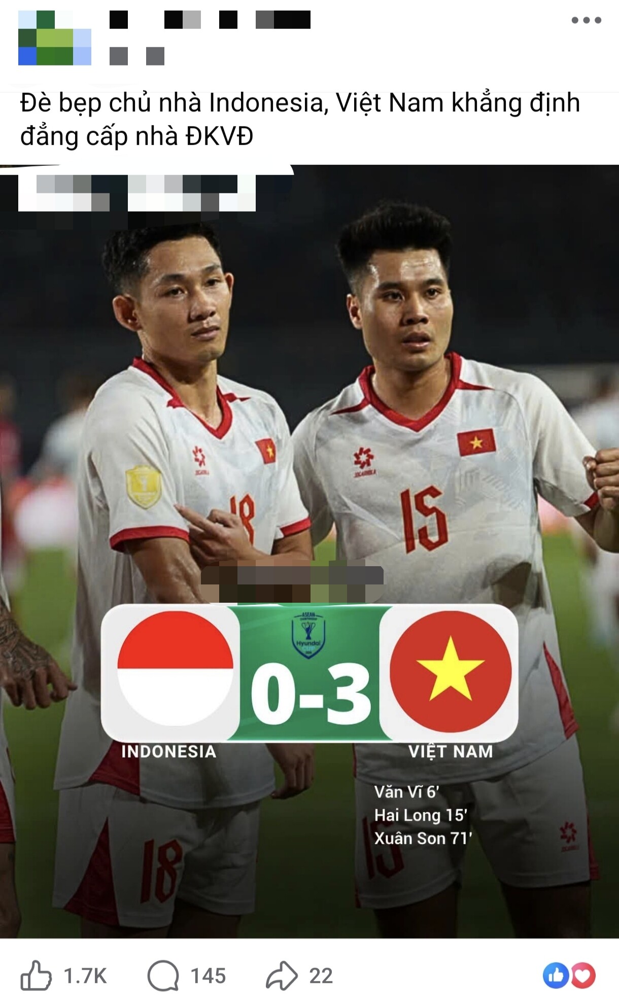 ĐT Việt Nam đã "đè bẹp chủ nhà Indonesia".
