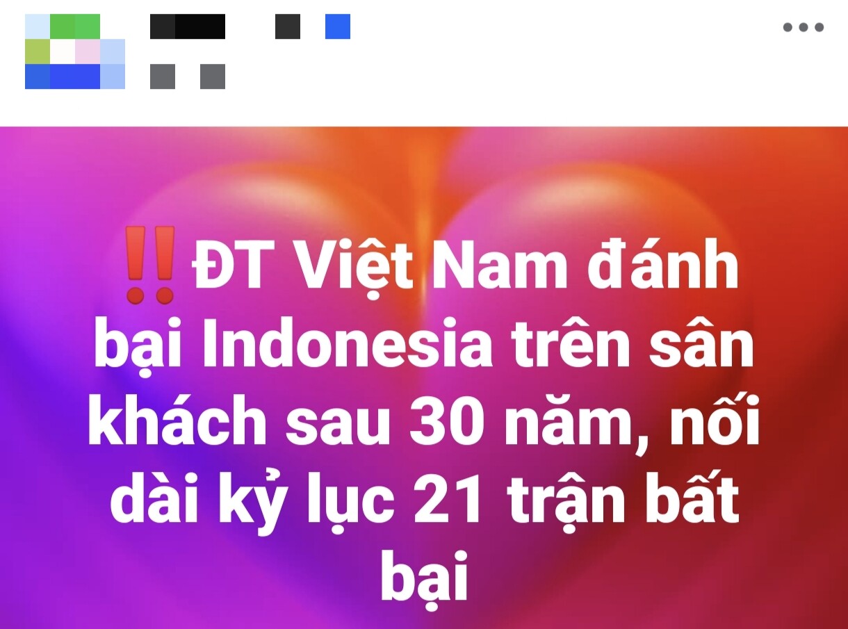 ĐT Việt Nam thắng Indonesia ngay trên sân khách.