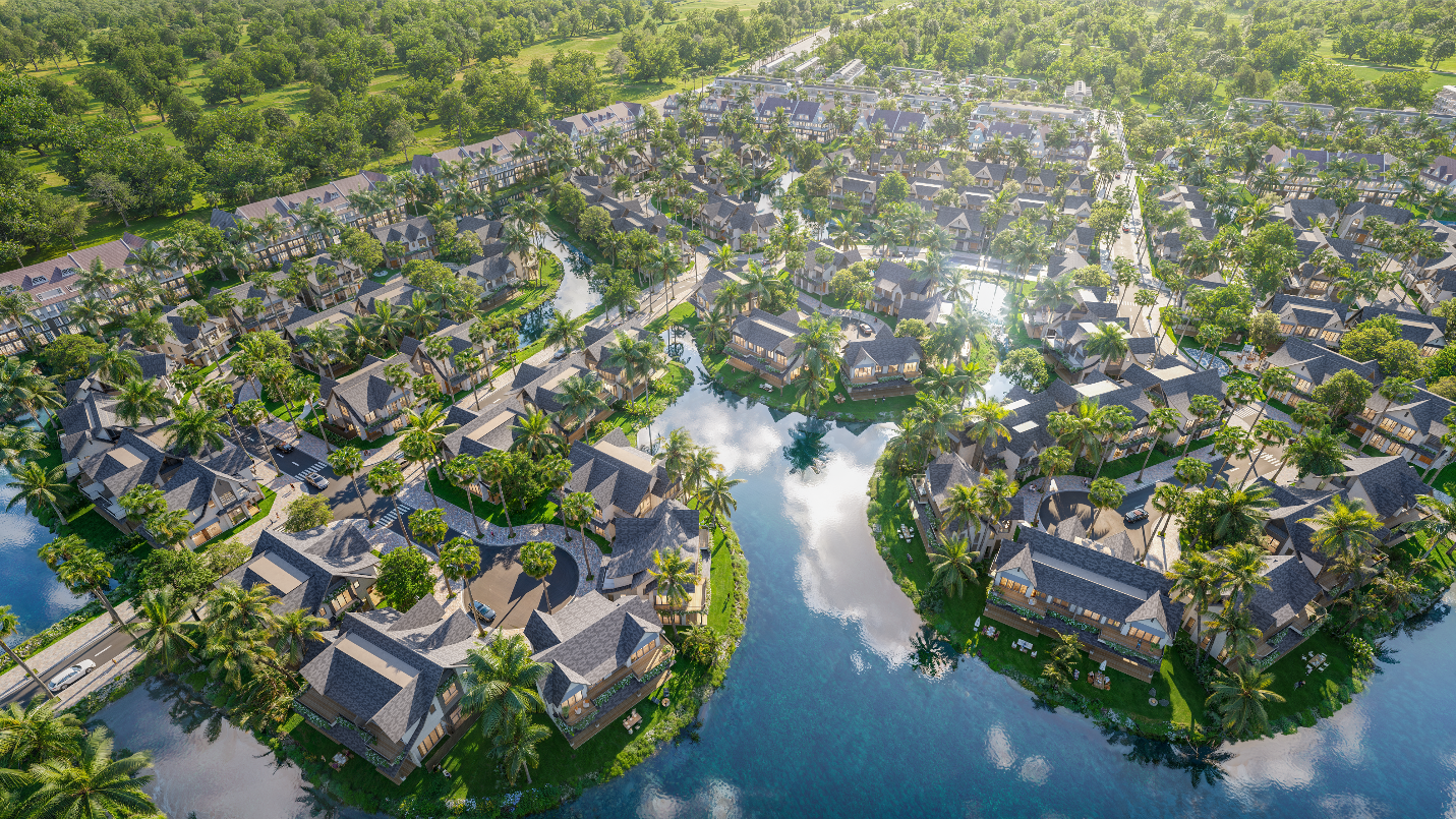 The Palm Island gồm 11 nhánh đảo bao quanh bởi mặt nước.