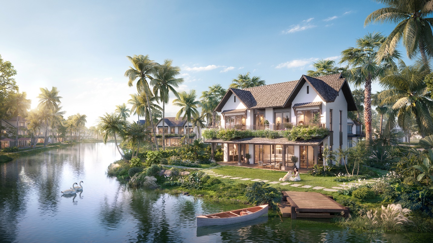 Mỗi m2 xây dựng sẽ có 2m2 mặt nước bao quanh.